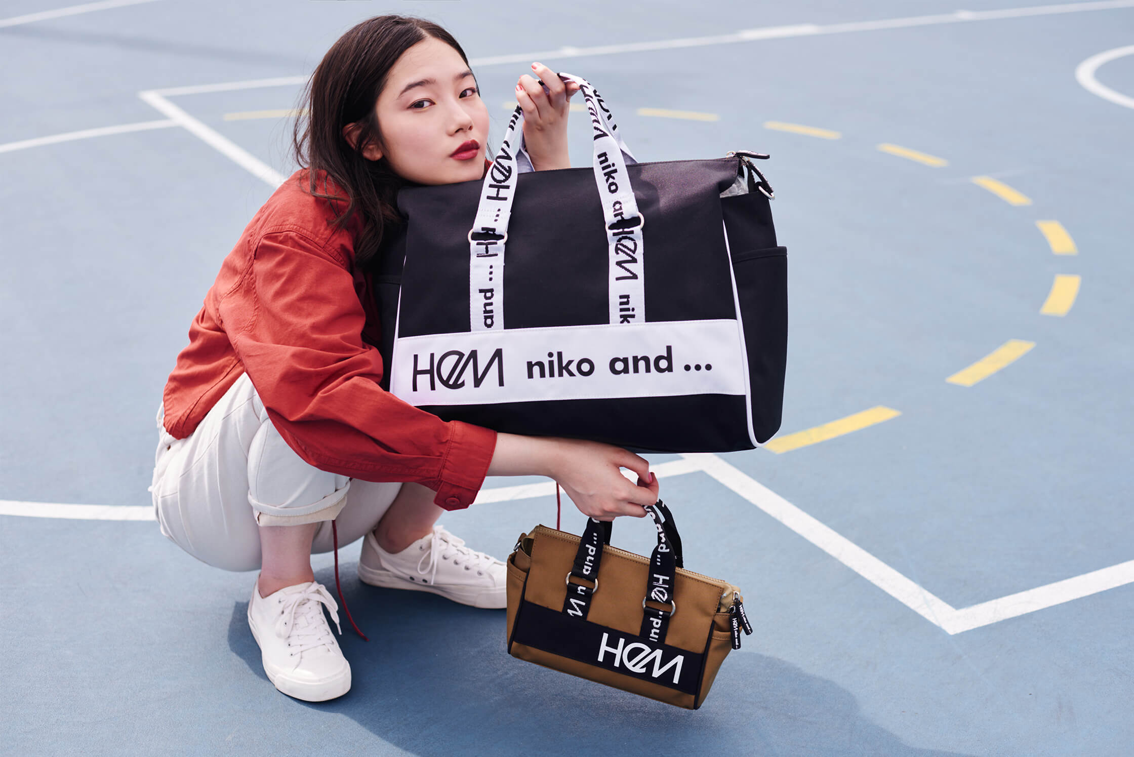 新品未使用　niko and hem コラボ　ボストンバッグ