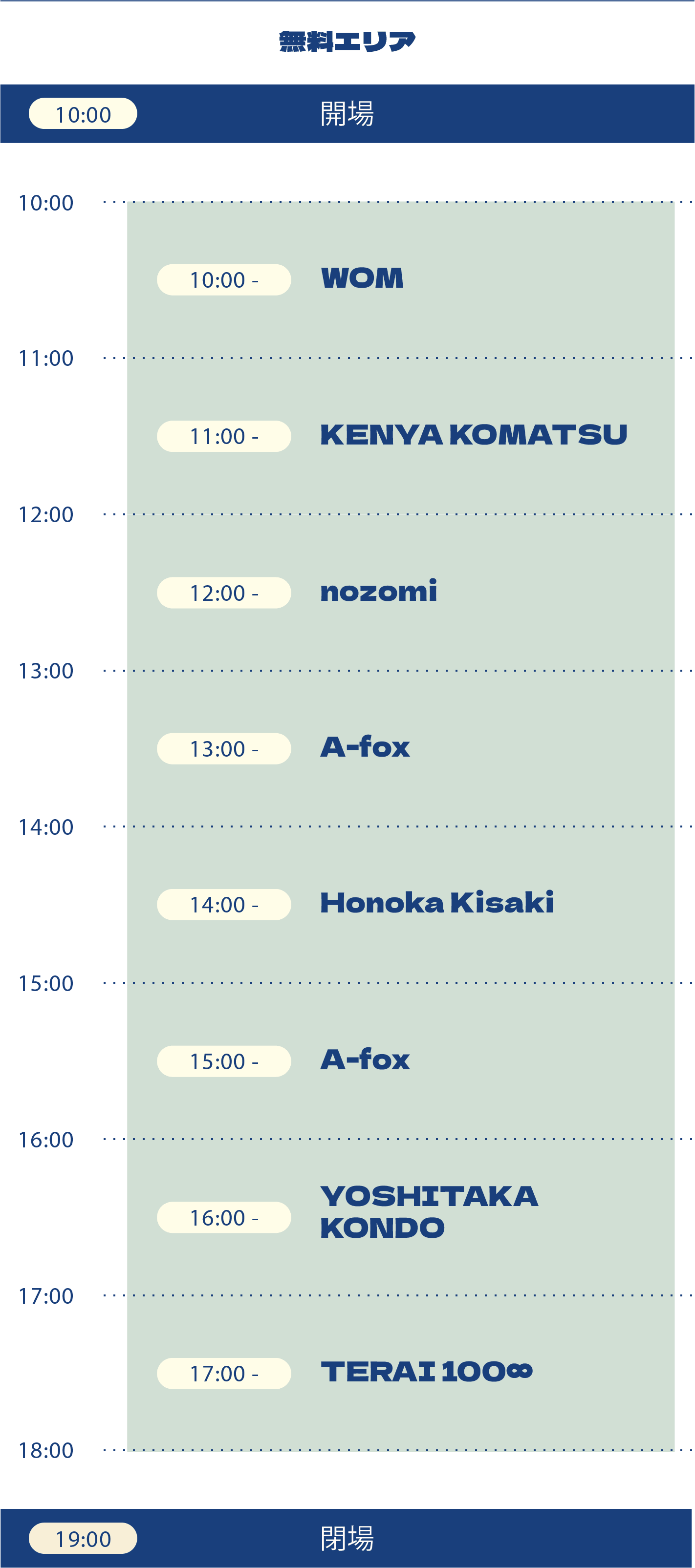 DAY2 DJ タイムテーブル
