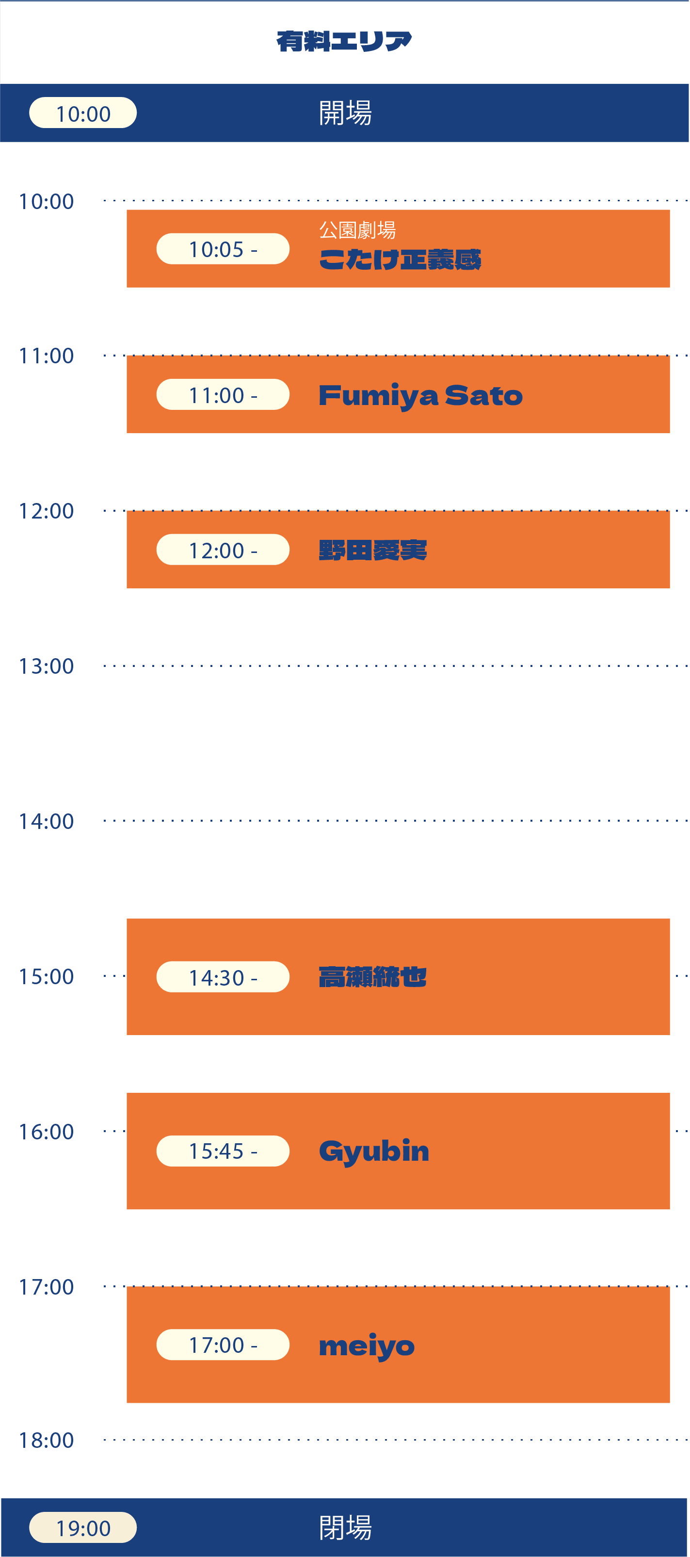DAY2 STAGE タイムテーブル