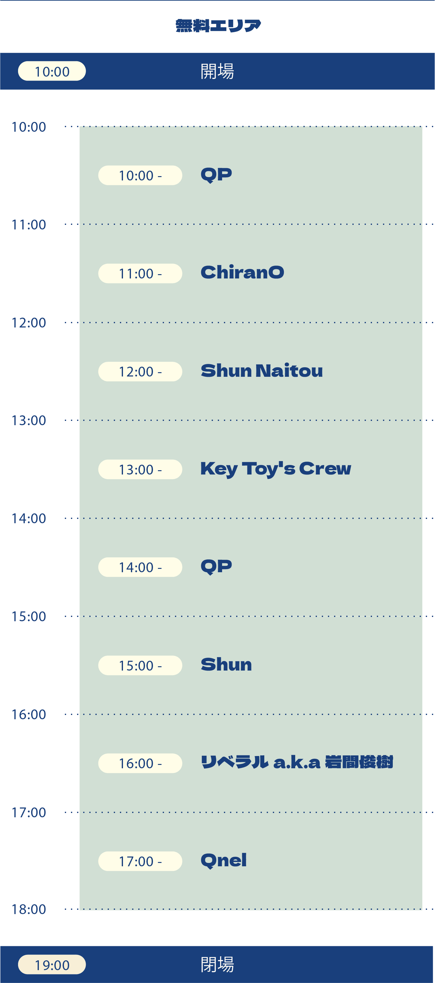 DAY3 DJ タイムテーブル