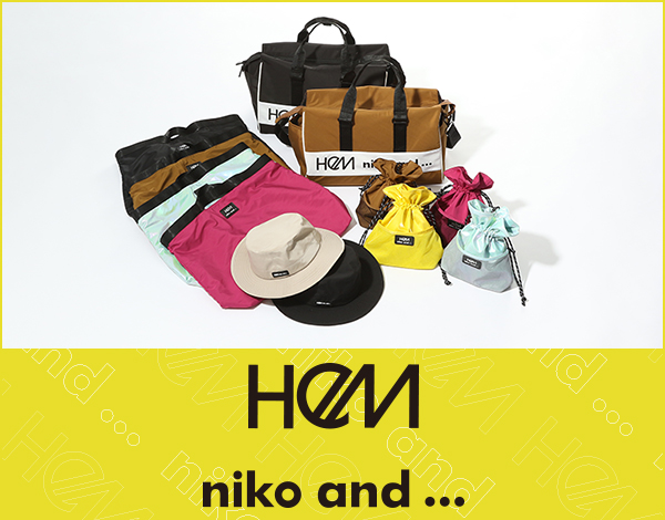 niko and…　HeMコラボトートバッグ　カーキ