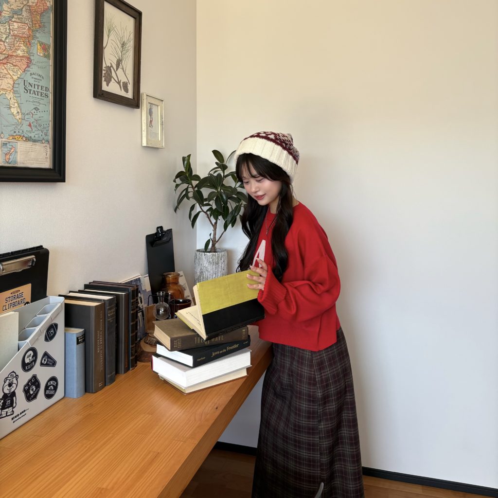 冬アイテムのロケ撮影🚌