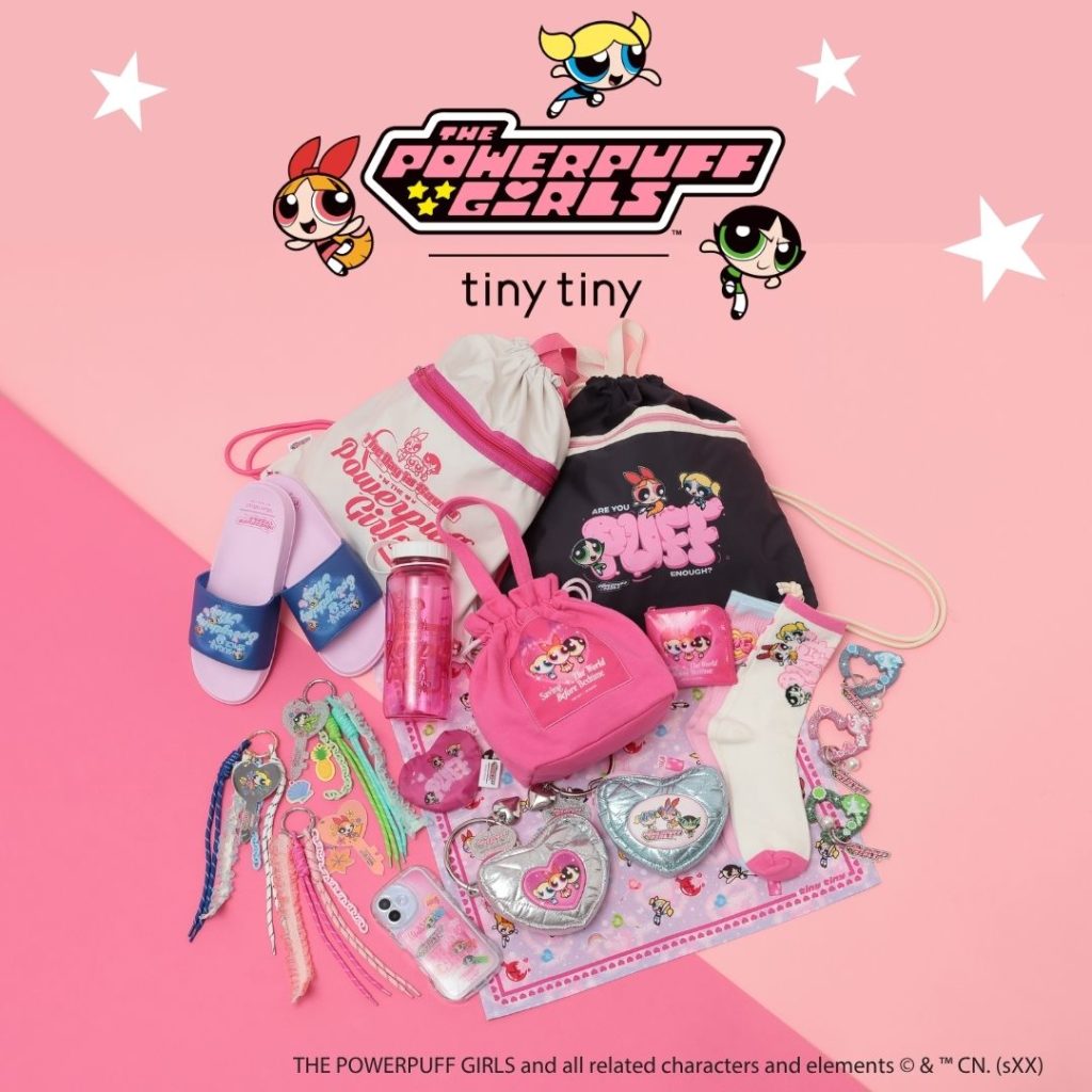 「tiny tiny」が、大人気アニメ「パワーパフ ガールズ」と初コラボ！ ラメやオーロラのきらめきがかわいい、全16型の限定アイテムを 3月27日（金）より先行予約開始